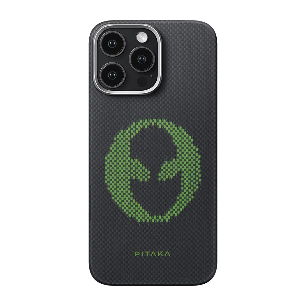 iPhone 16 Pro Max MagSafe Uyumlu Aramid Fiber Kılıf - Pitaka Tactile Woven Aries