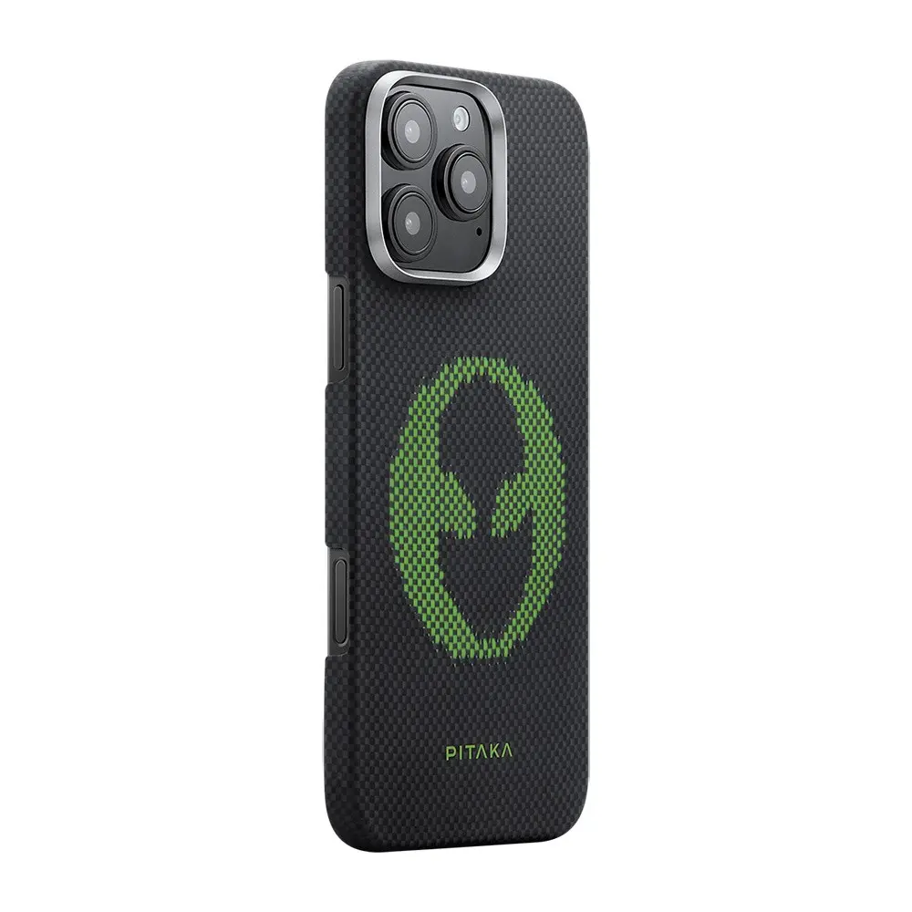 iPhone 16 Pro Max MagSafe Uyumlu Aramid Fiber Kılıf - Pitaka Tactile Woven Aries