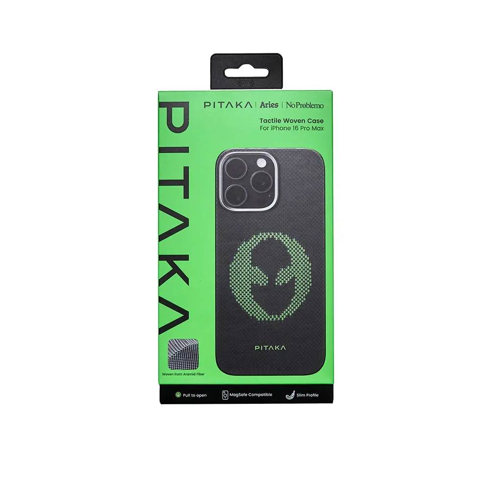 iPhone 16 Pro Max MagSafe Uyumlu Aramid Fiber Kılıf - Pitaka Tactile Woven Aries