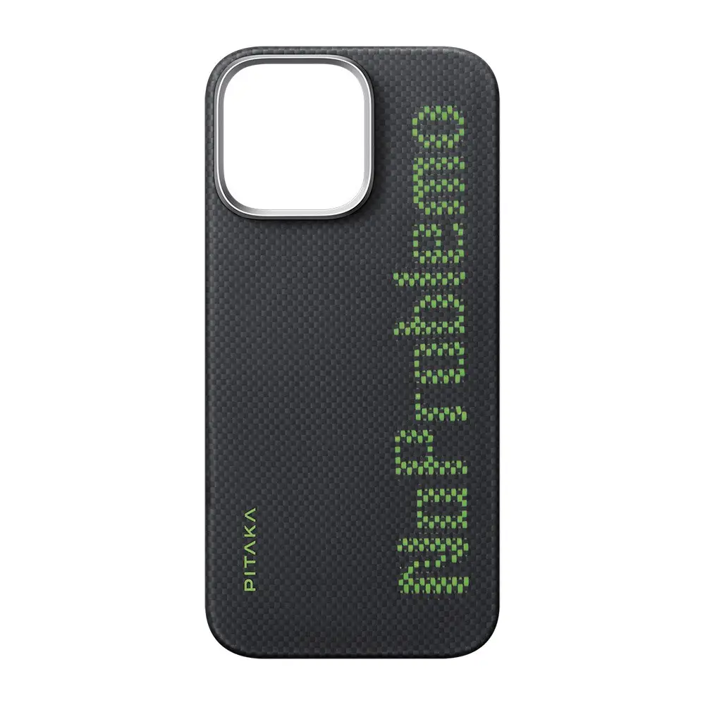 iPhone 16 Pro Max MagSafe Uyumlu Aramid Fiber Kılıf - Pitaka Tactile Woven Aries