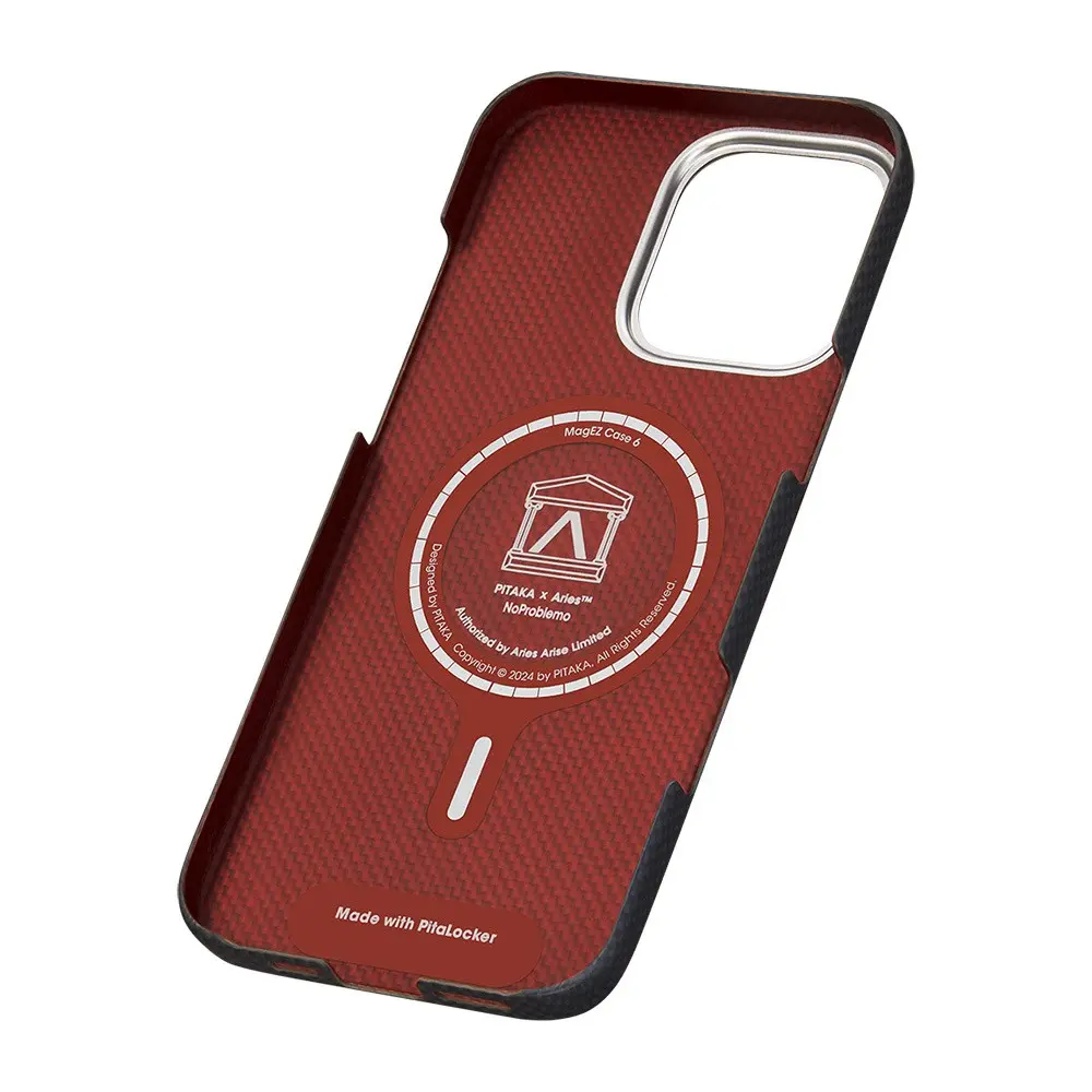 iPhone 16 Pro Max MagSafe Uyumlu Aramid Fiber Kılıf - Pitaka Tactile Woven Aries