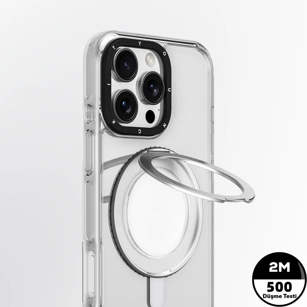 iPhone 16 Pro Max MagSafe Uyumlu Şeffaf Kılıf - Youngkit Pivot