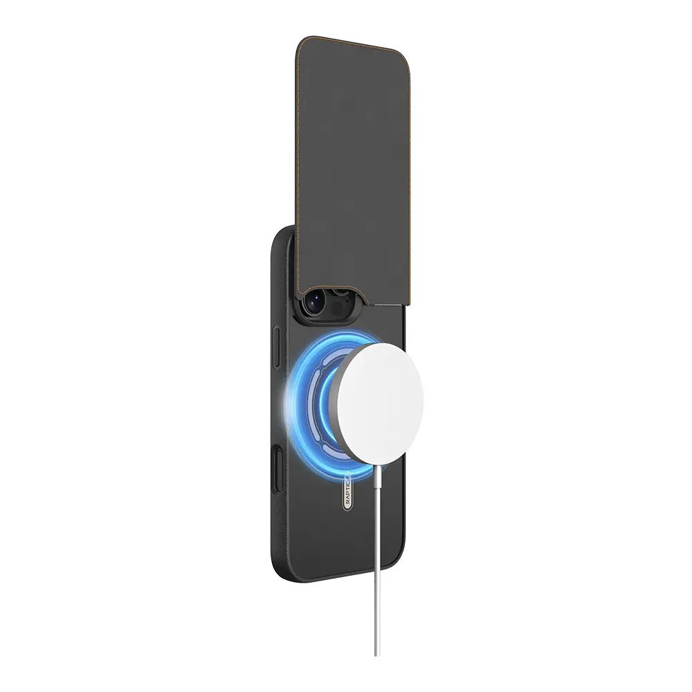 iPhone 16 Pro Max MagSafe Uyumlu Kartlıklı Standlı Kılıf - Raptic Slim Wallet