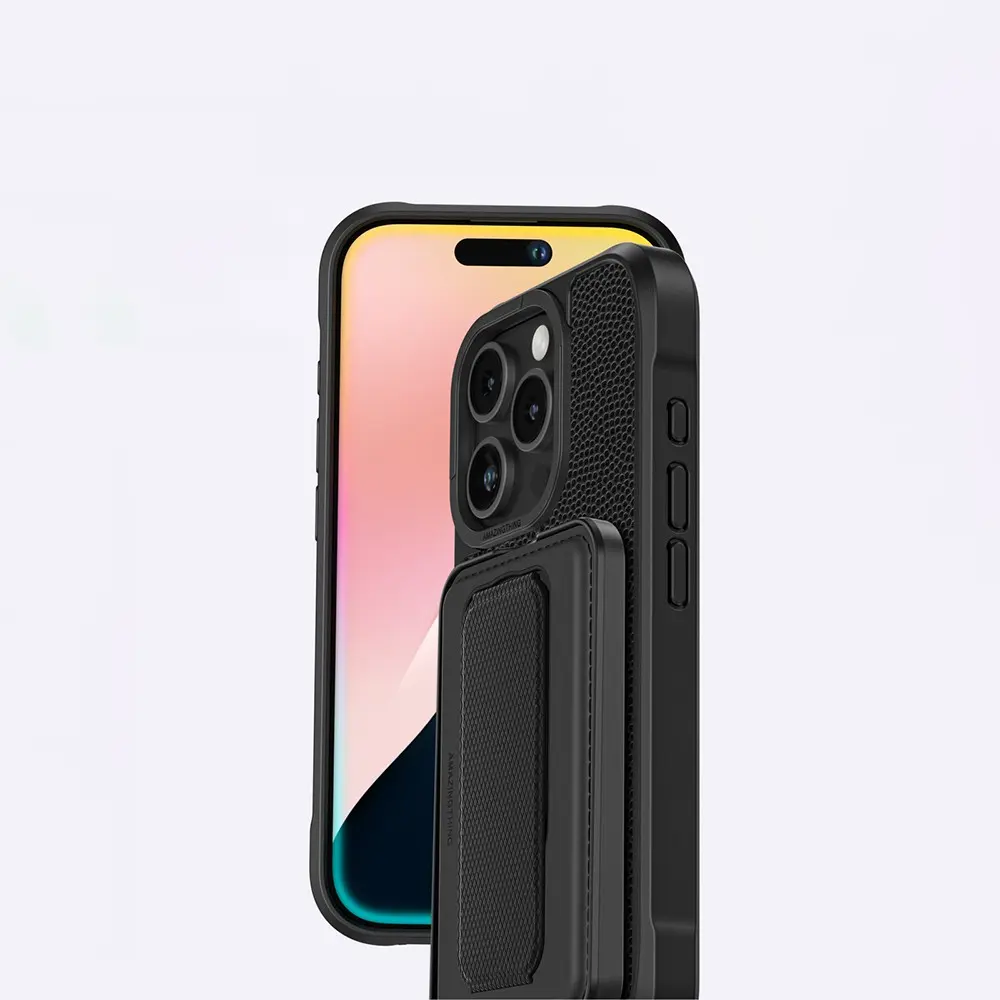 iPhone 16 Pro Max MagSafe Uyumlu Standlı Kartlıklı Kılıf - Amazingthing Glamour Luxe