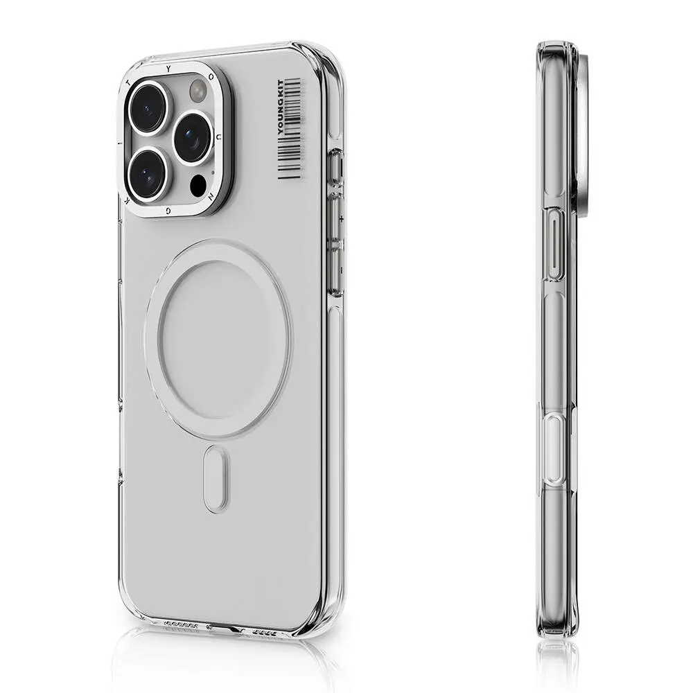 iPhone 16 Pro Max MagSafe Uyumlu Şeffaf Kılıf - Youngkit Crystal Shield