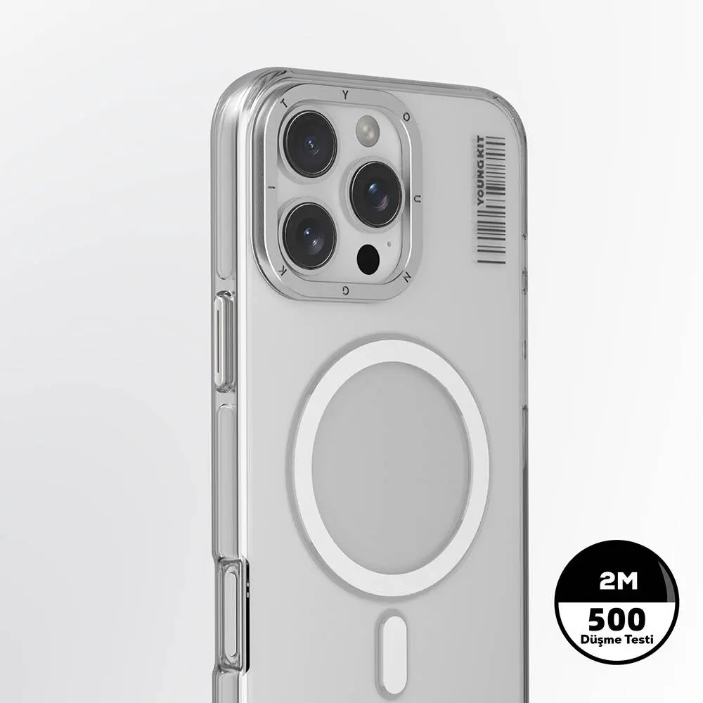 iPhone 16 Pro Max MagSafe Uyumlu Şeffaf Kılıf - Youngkit Crystal Shield