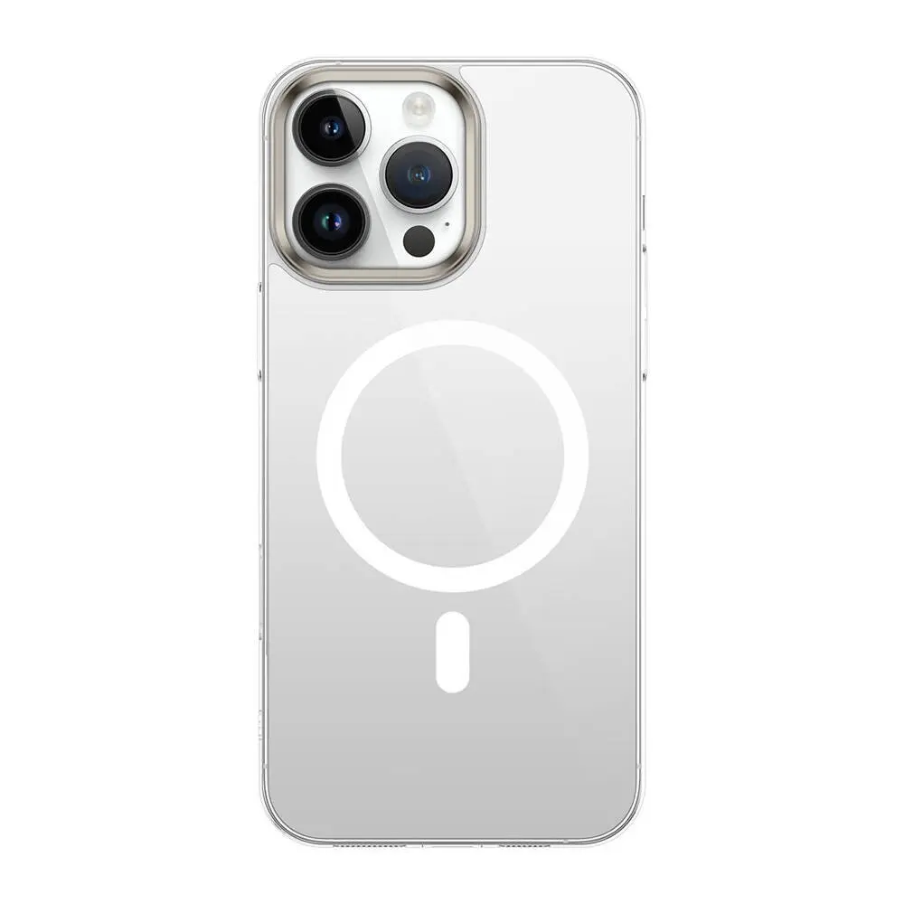iPhone 16 Pro Max MagSafe Uyumlu Şeffaf Cam Arka Yüzeyli Kılıf - Zore G-Glass