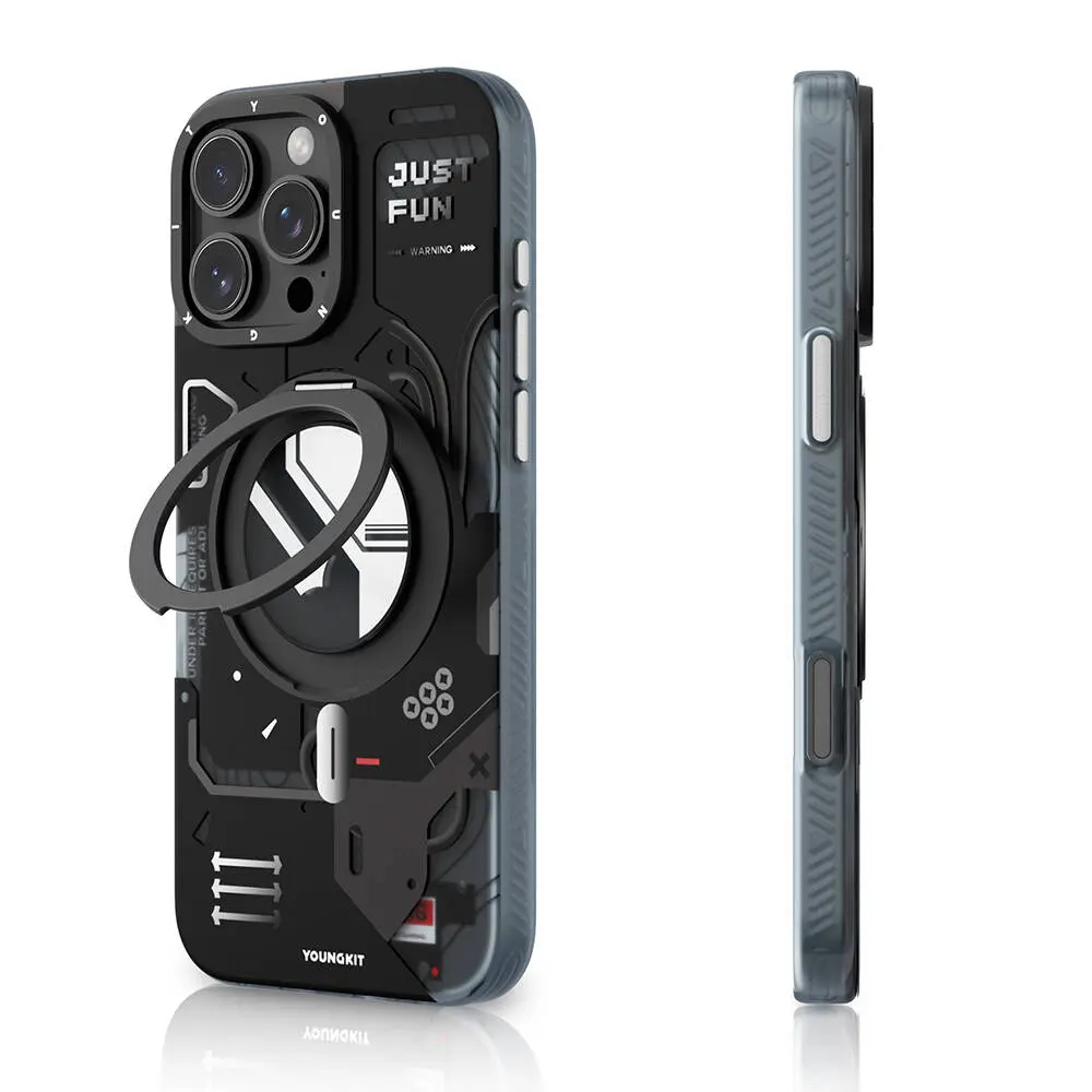 iPhone 16 Pro Max MagSafe Uyumlu 360° Standlı Kılıf - Youngkit Starship