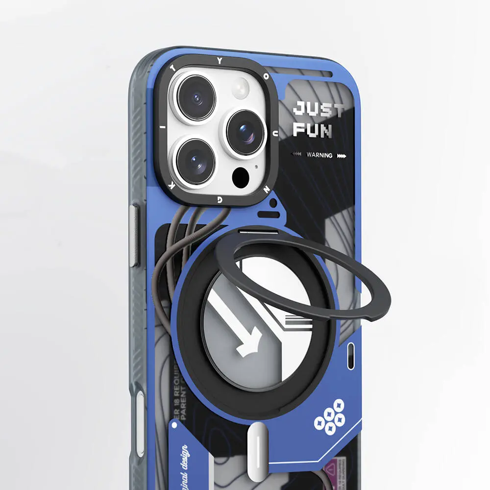 iPhone 16 Pro Max MagSafe Uyumlu 360° Standlı Kılıf - Youngkit Starship