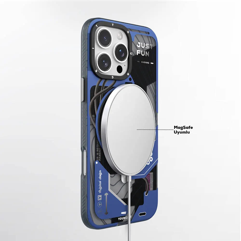 iPhone 16 Pro Max MagSafe Uyumlu 360° Standlı Kılıf - Youngkit Starship