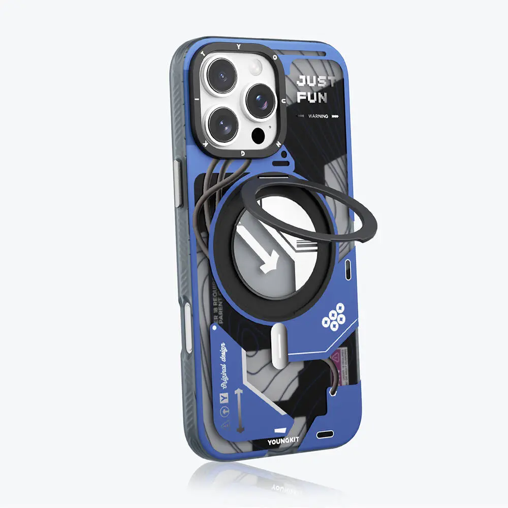 iPhone 16 Pro Max MagSafe Uyumlu 360° Standlı Kılıf - Youngkit Starship