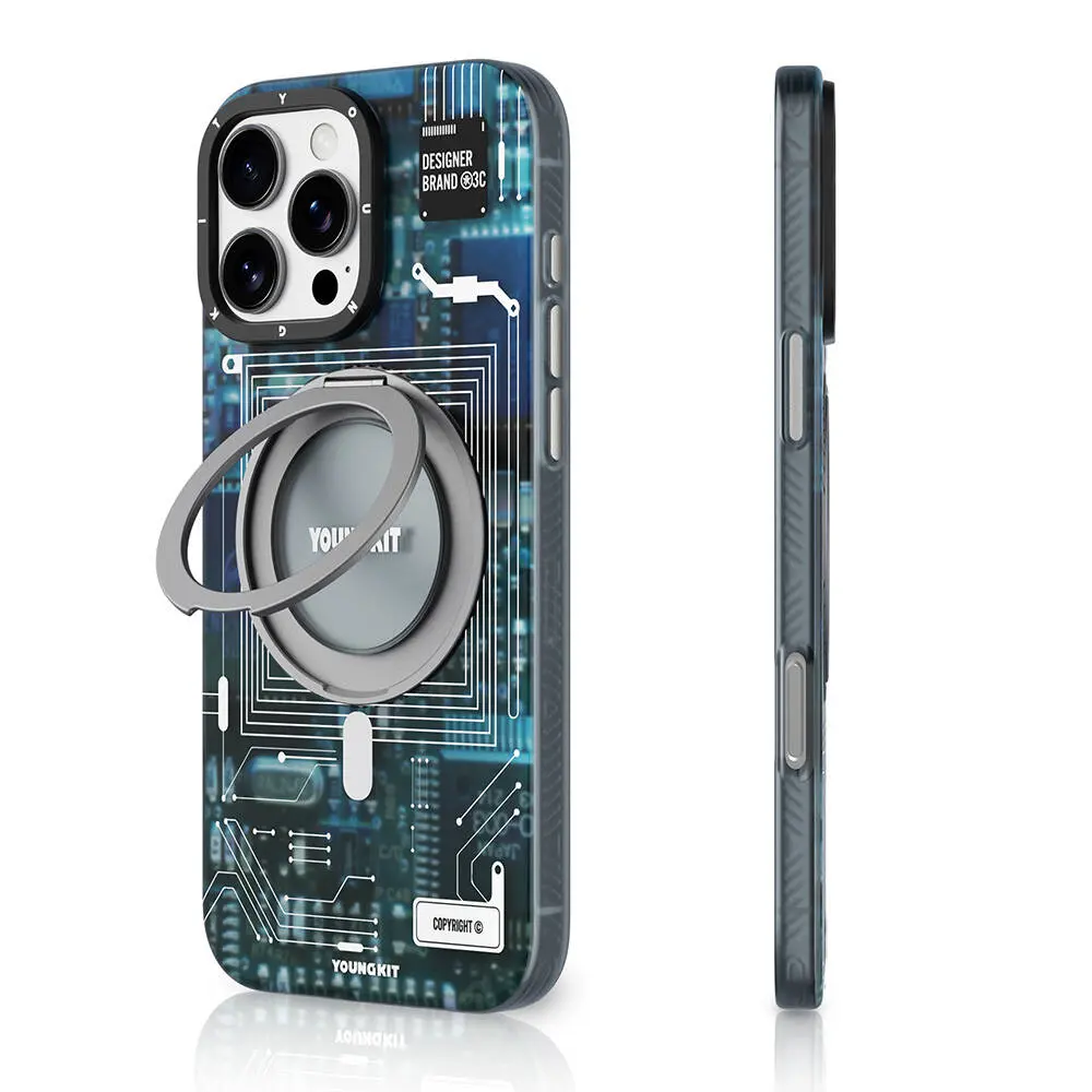 iPhone 16 Pro Max MagSafe Uyumlu 360° Standlı Kılıf - Youngkit Technology