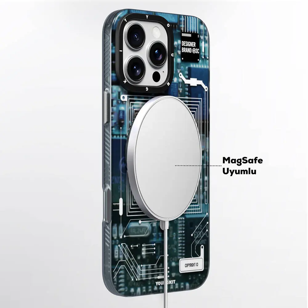 iPhone 16 Pro Max MagSafe Uyumlu 360° Standlı Kılıf - Youngkit Technology