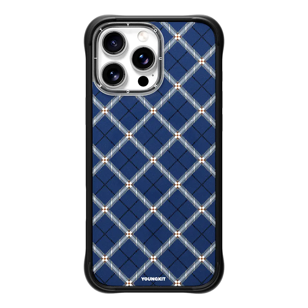 iPhone 16 Pro Max MagSafe Uyumlu Şeffaf Olmayan Kılıf - Youngkit Argyle