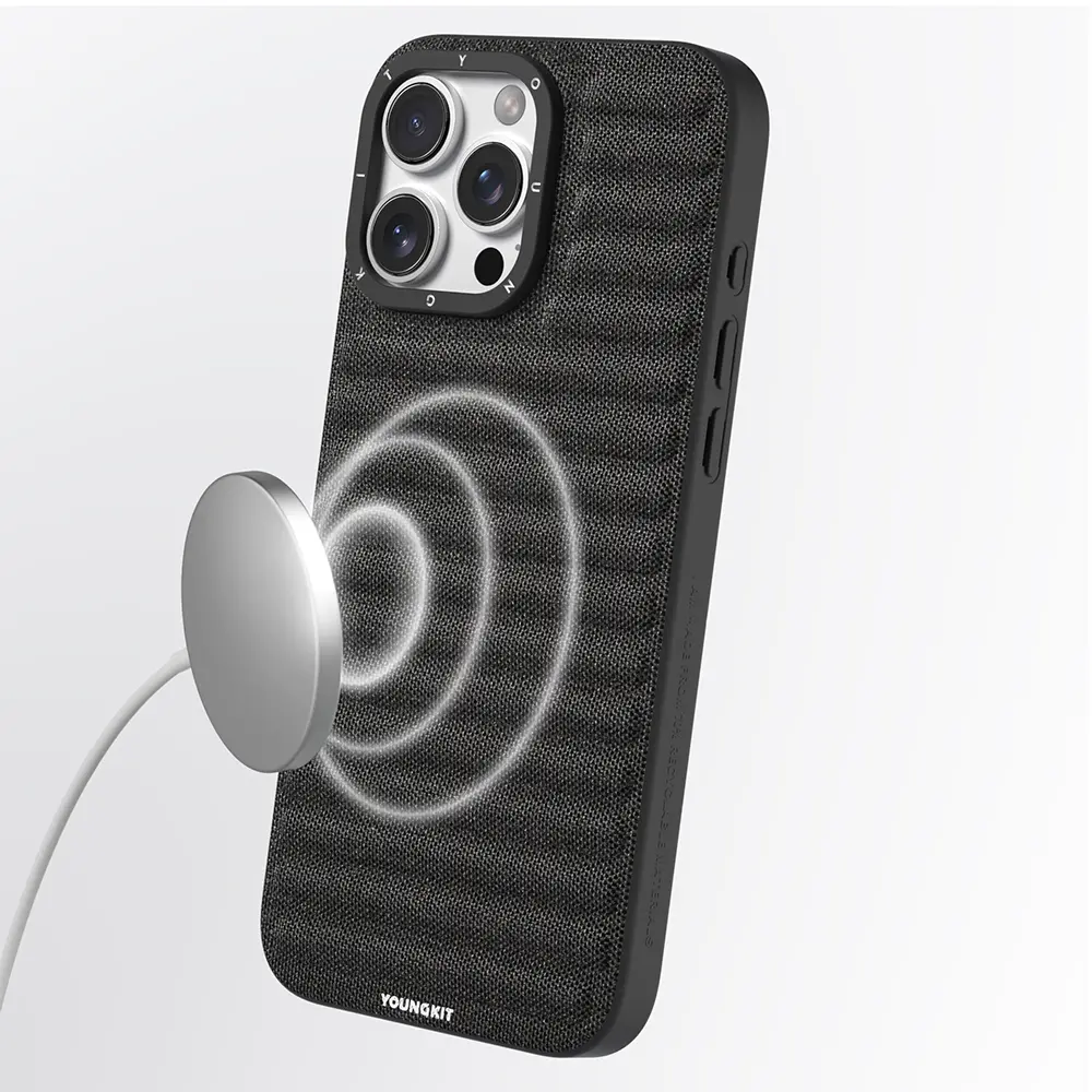iPhone 16 Pro Max MagSafe Uyumlu Kumaş Kılıf - Youngkit Canvas