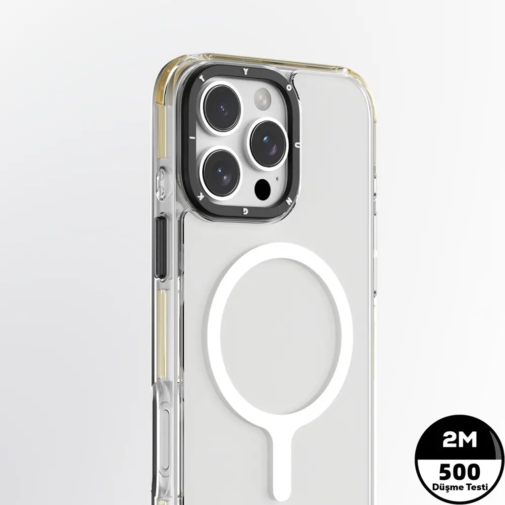 iPhone 16 Pro Max MagSafe Uyumlu Şeffaf Kılıf - YoungKit Crystal Color