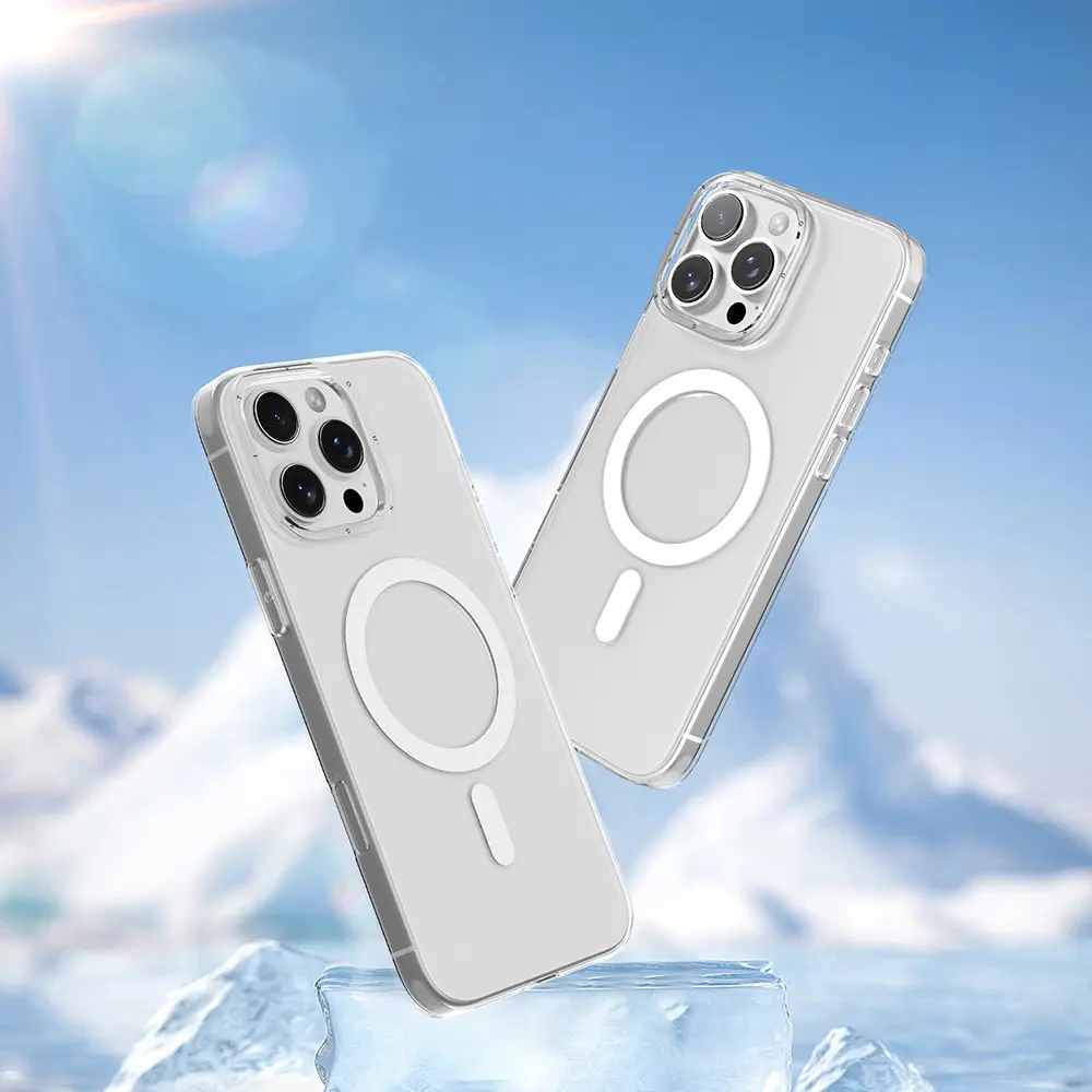 iPhone 16 Pro Max MagSafe Uyumlu Şeffaf Kılıf - Youngkit Ice