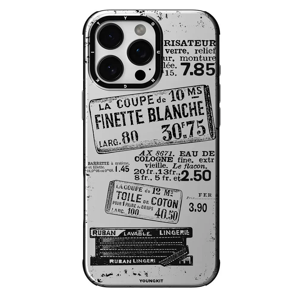 iPhone 16 Pro Max MagSafe Uyumlu Retro Desenli Kılıf - Youngkit Literary