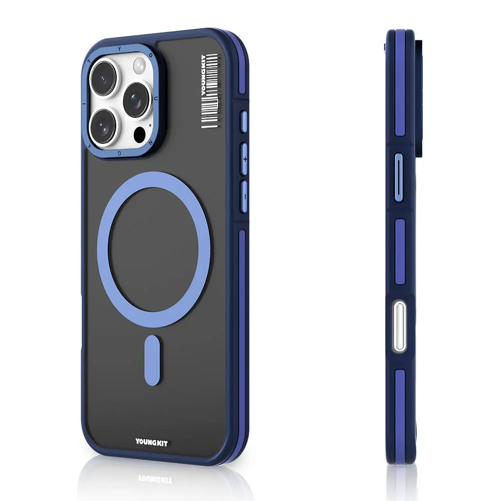 iPhone 16 Pro Max MagSafe Uyumlu Şeffaf Kılıf - Youngkit Rock Sand