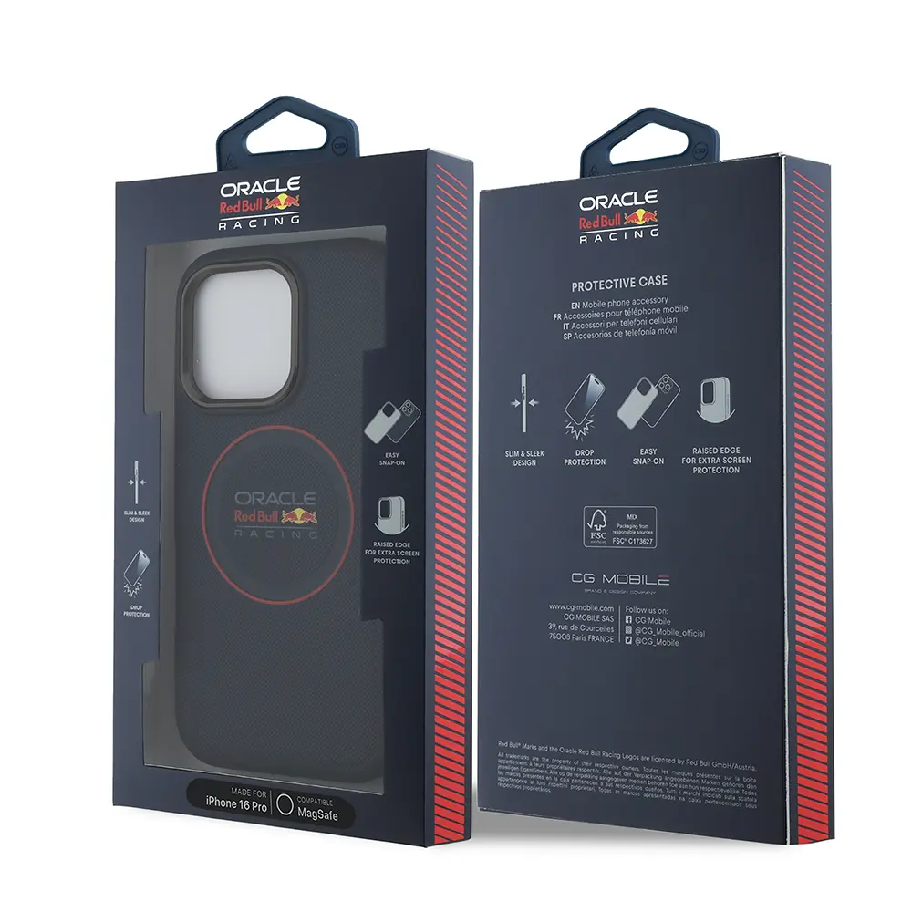 iPhone 16 Pro Max MagSafe Uyumlu PU Deri Kılıf - Red Bull Lisanslı