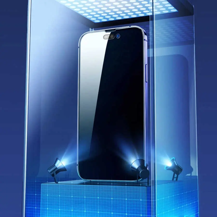 iPhone 16 Pro Max Gizlilik Cam Ekran Koruyucu - Zore Kor Privacy