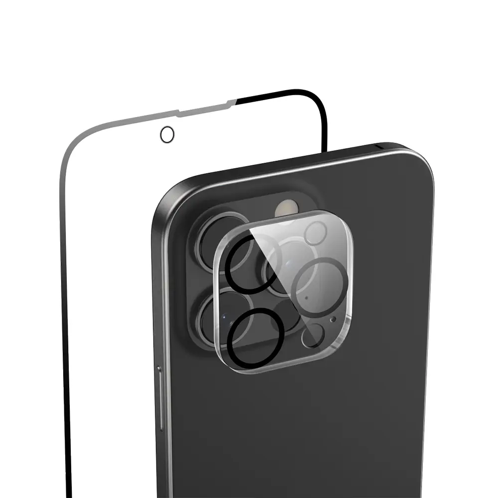 iPhone 16 Pro Temperli Cam Ekran Koruyucu + Lens Koruyucu Set - Raptic 2in1