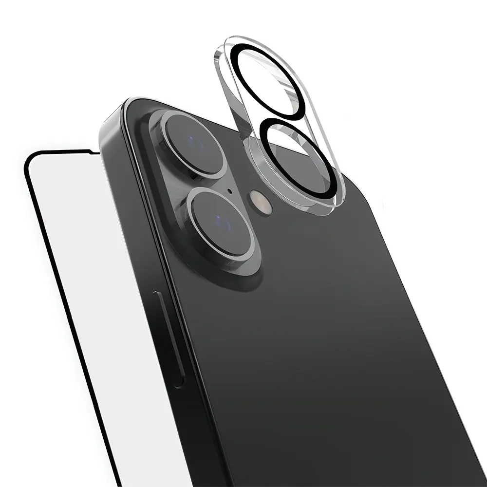 iPhone 16 Temperli Ekran Koruyucu ve Lens Koruyucu Set - Raptic 2in1