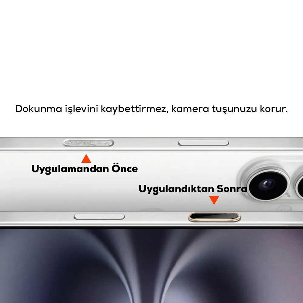 Apple iPhone 16 Serisi Uyumlu Metal Alaşımlı Hassas Dokunmatik Kamera Denetim Butonu Koruyucu