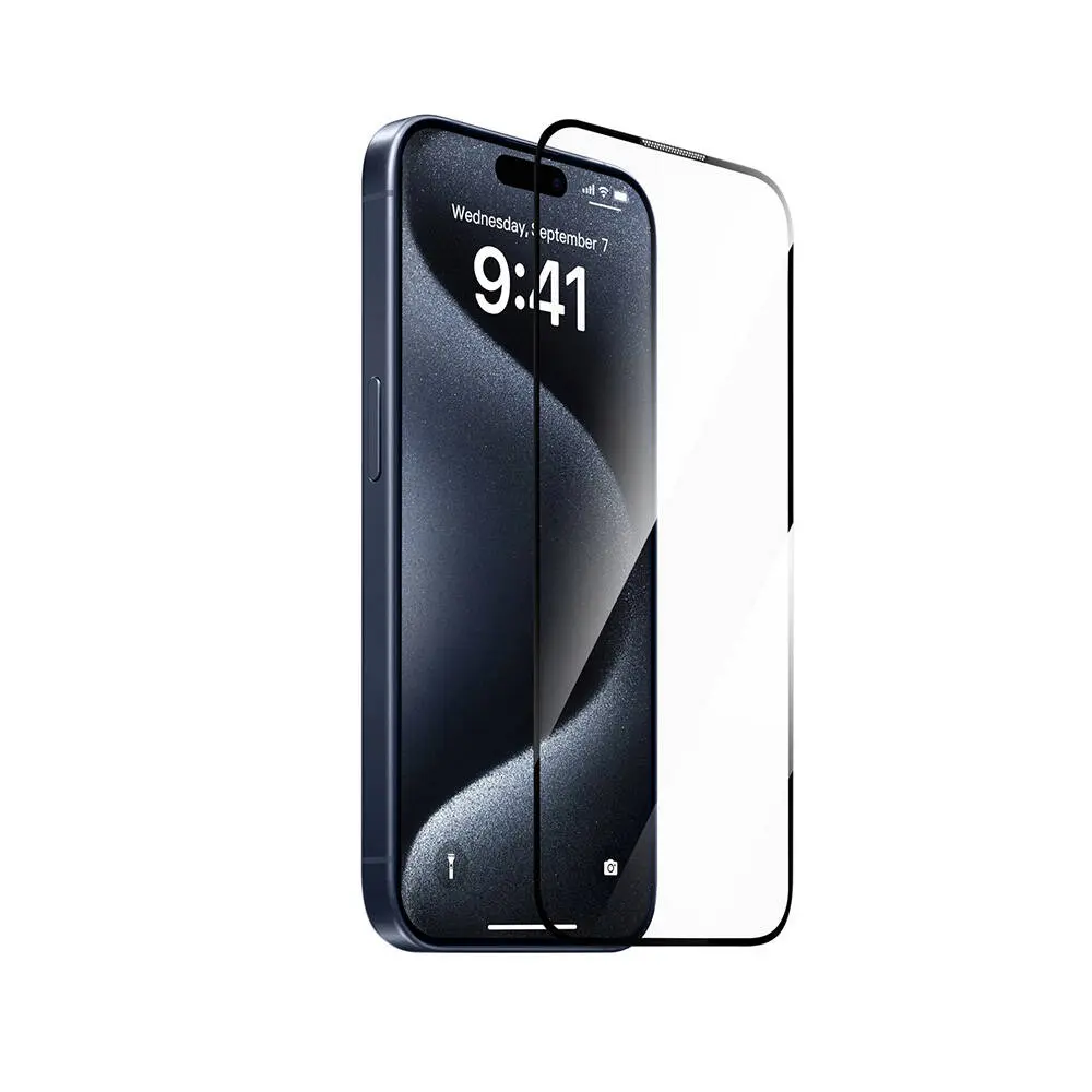 iPhone 16 Temperli Cam Ekran Koruyucu, Kolay Uygulama Aparatlı - Wiwu SQ-008