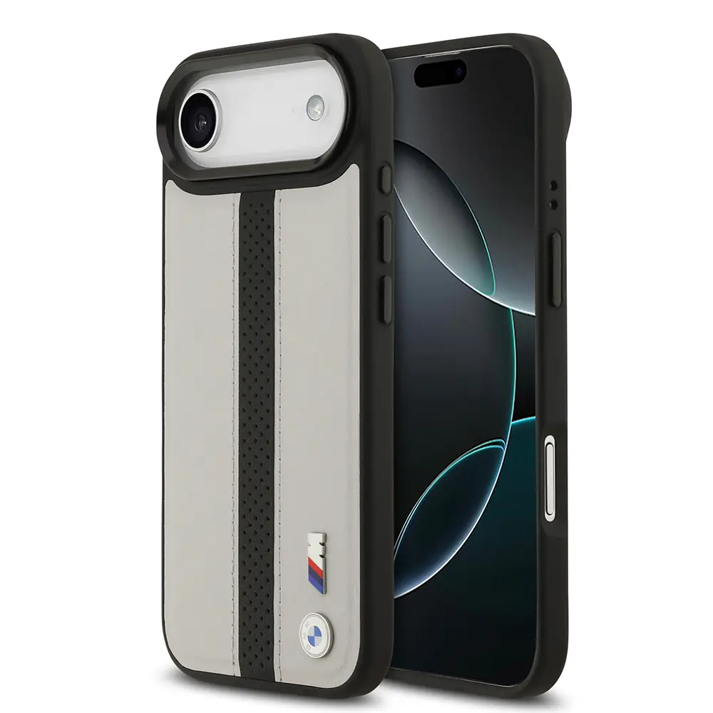 iPhone 17 Air MagSafe Uyumlu Deri Kılıf - BMW Lisanslı Delikli Şerit