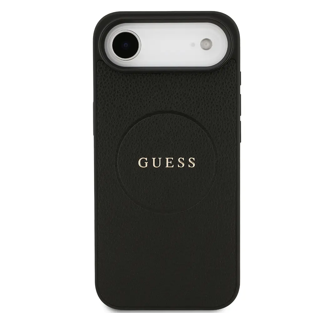 iPhone 17 Air MagSafe Uyumlu PU Deri Kılıf - Guess Yazı Logolu