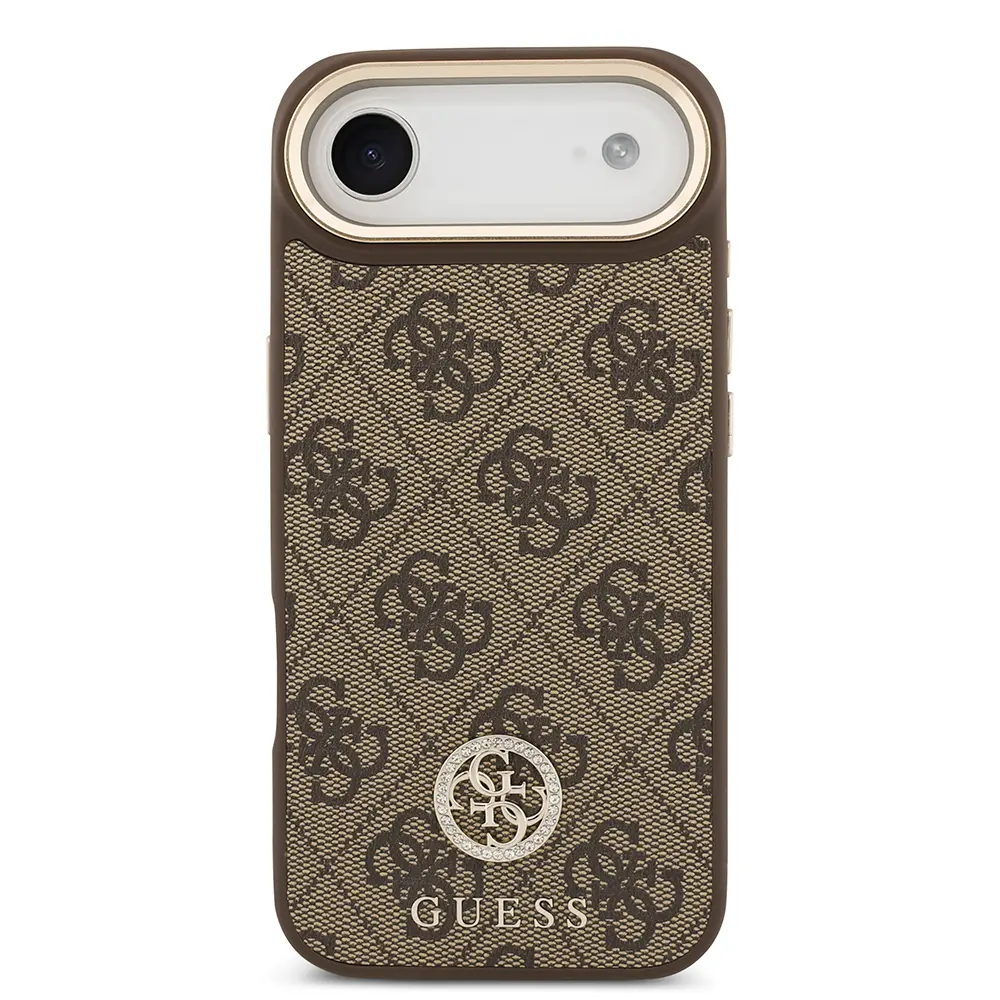iPhone 17 Air MagSafe Uyumlu Taşlı Kılıf - Guess 4G Logolu