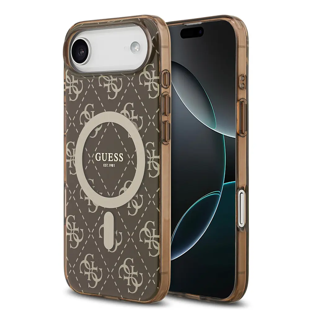 iPhone 17 Air MagSafe Uyumlu IML Baskılı Kılıf - Guess 4G Logolu