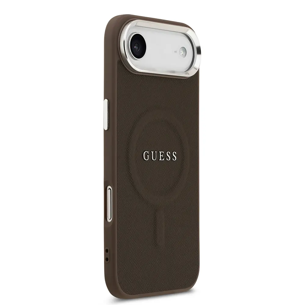 iPhone 17 Air MagSafe Uyumlu PU Deri Kılıf - Guess Klasik Logolu
