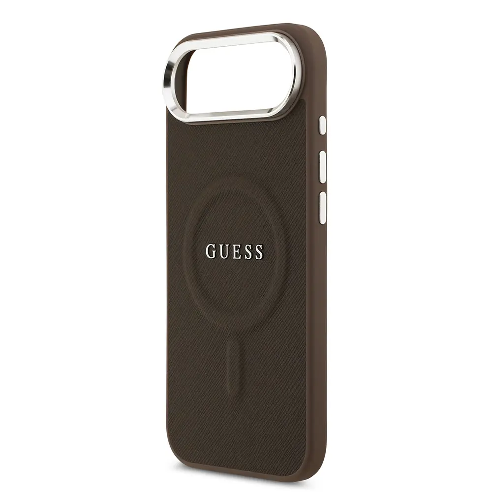 iPhone 17 Air MagSafe Uyumlu PU Deri Kılıf - Guess Klasik Logolu