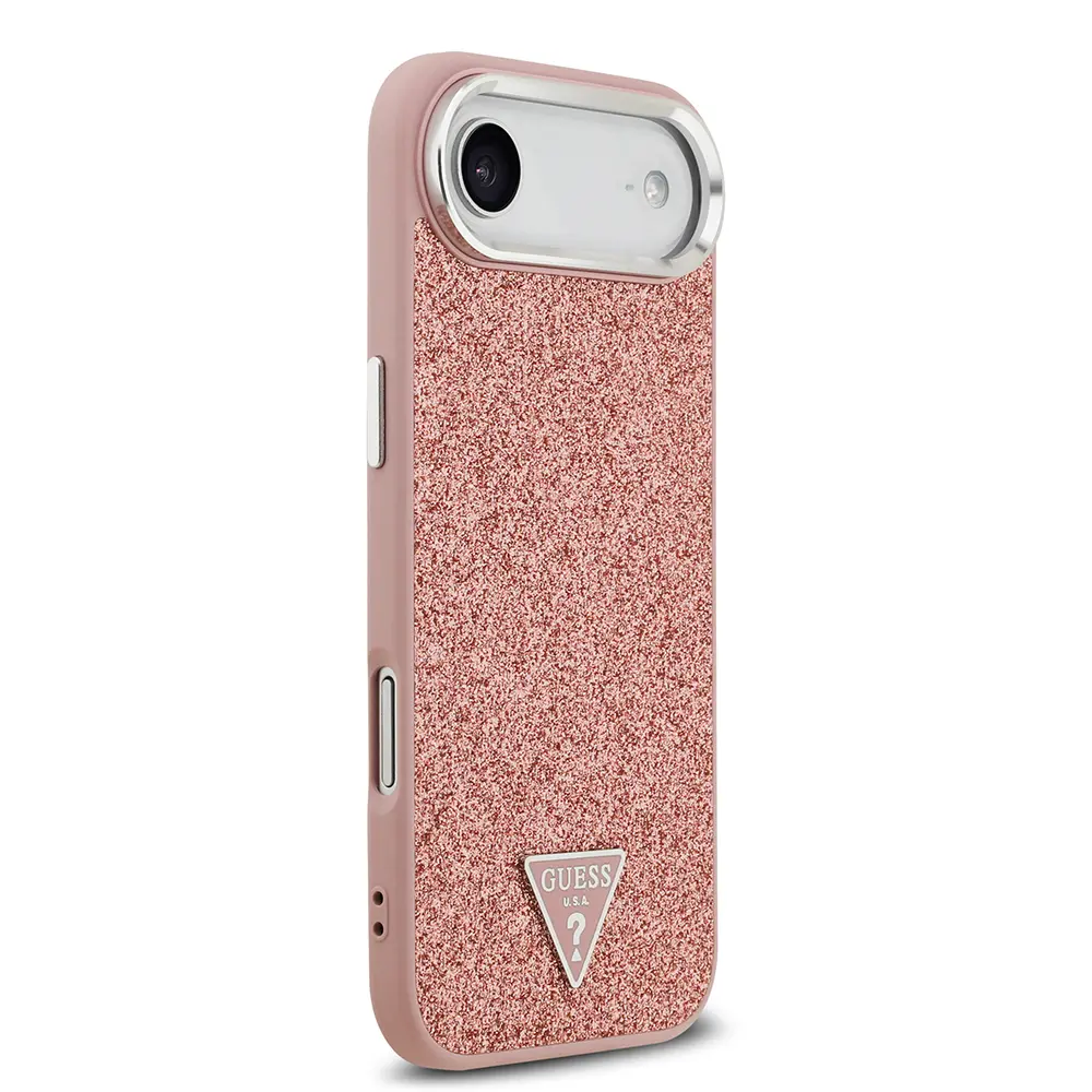 iPhone 17 Air MagSafe Uyumlu Glitter Kılıf - Guess Üçgen Logolu