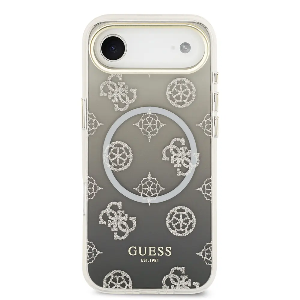 iPhone 17 Air MagSafe Uyumlu Simli Peony Silikon Kılıf - Guess