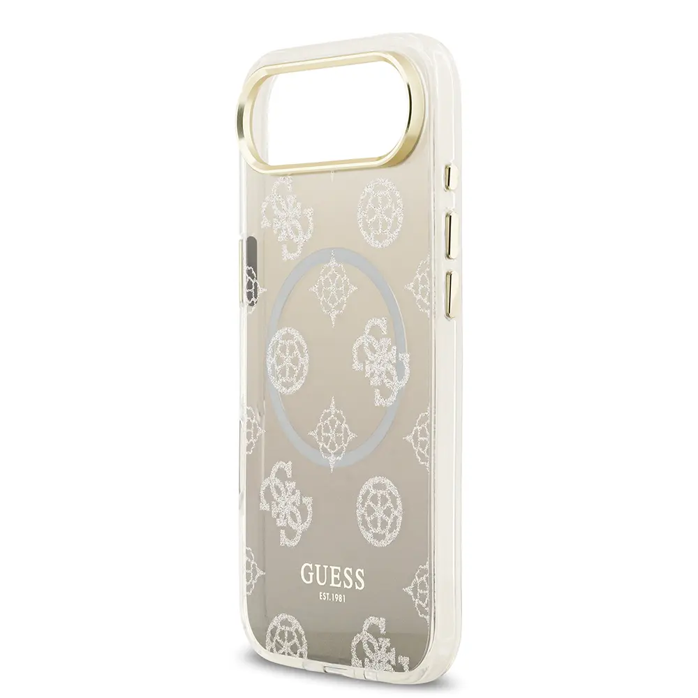 iPhone 17 Air MagSafe Uyumlu Simli Peony Silikon Kılıf - Guess