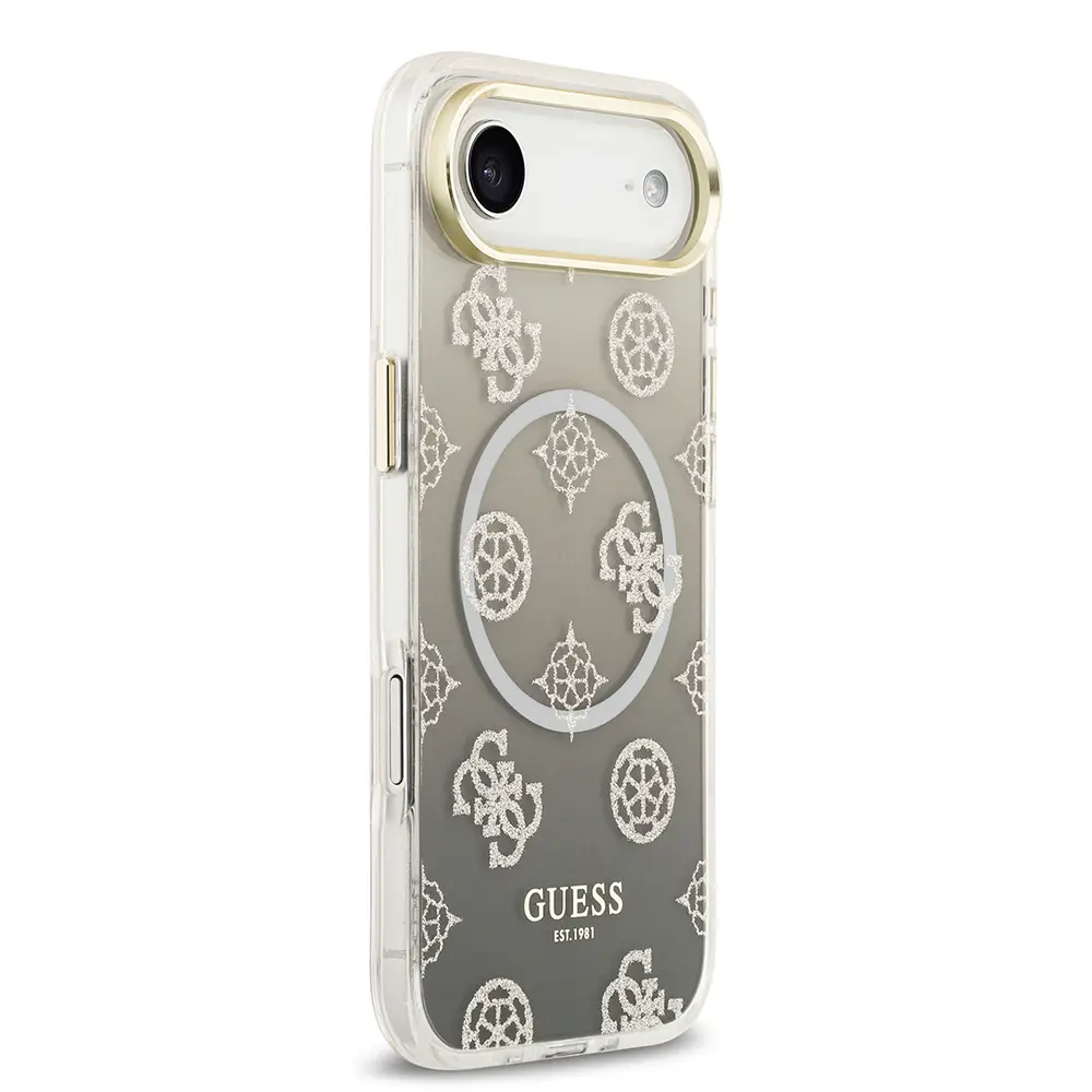 iPhone 17 Air MagSafe Uyumlu Simli Peony Silikon Kılıf - Guess