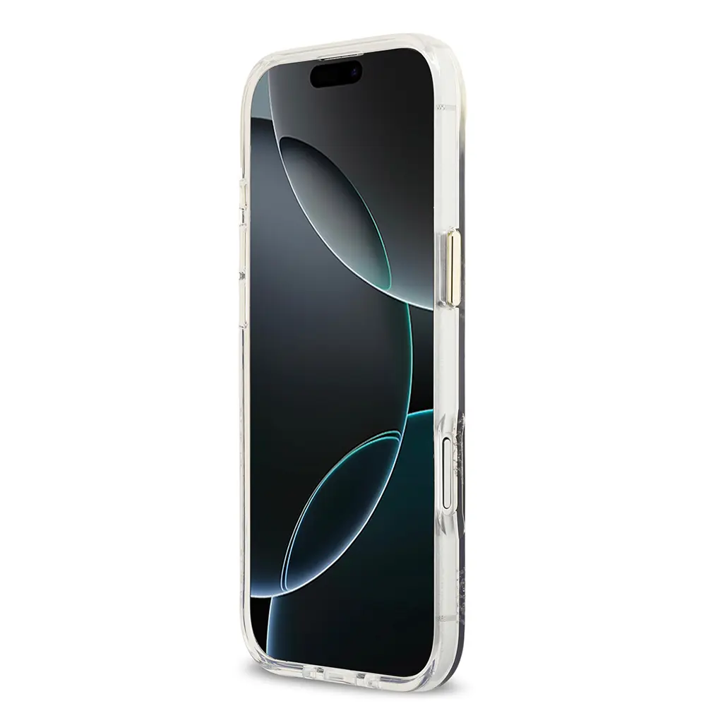 iPhone 17 Air MagSafe Uyumlu Simli Peony Silikon Kılıf - Guess