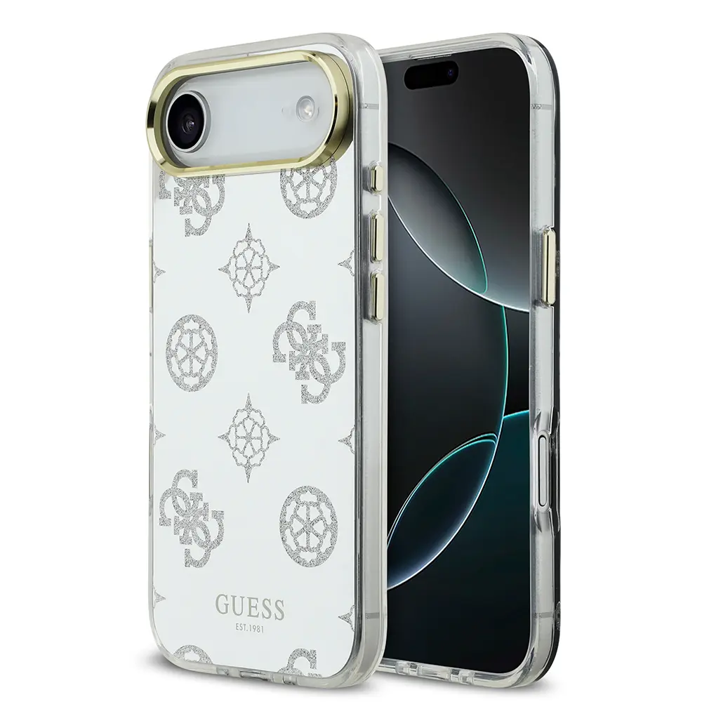 iPhone 17 Air Simli Aynalı Kılıf, Metal Kamera Çerçeveli - Guess