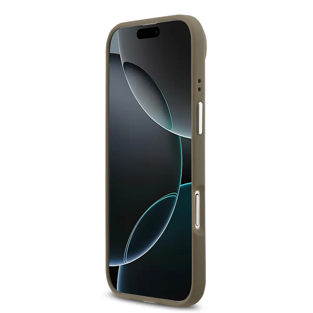 iPhone 17 Air Uyumlu Grained 4G Metal Logolu Kılıf - Guess Lisanslı