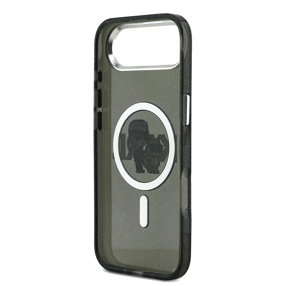 iPhone 17 Air Kılıf, Parlayan Simli Karl & Choupette Sketch Logo - Karl Lagerfeld