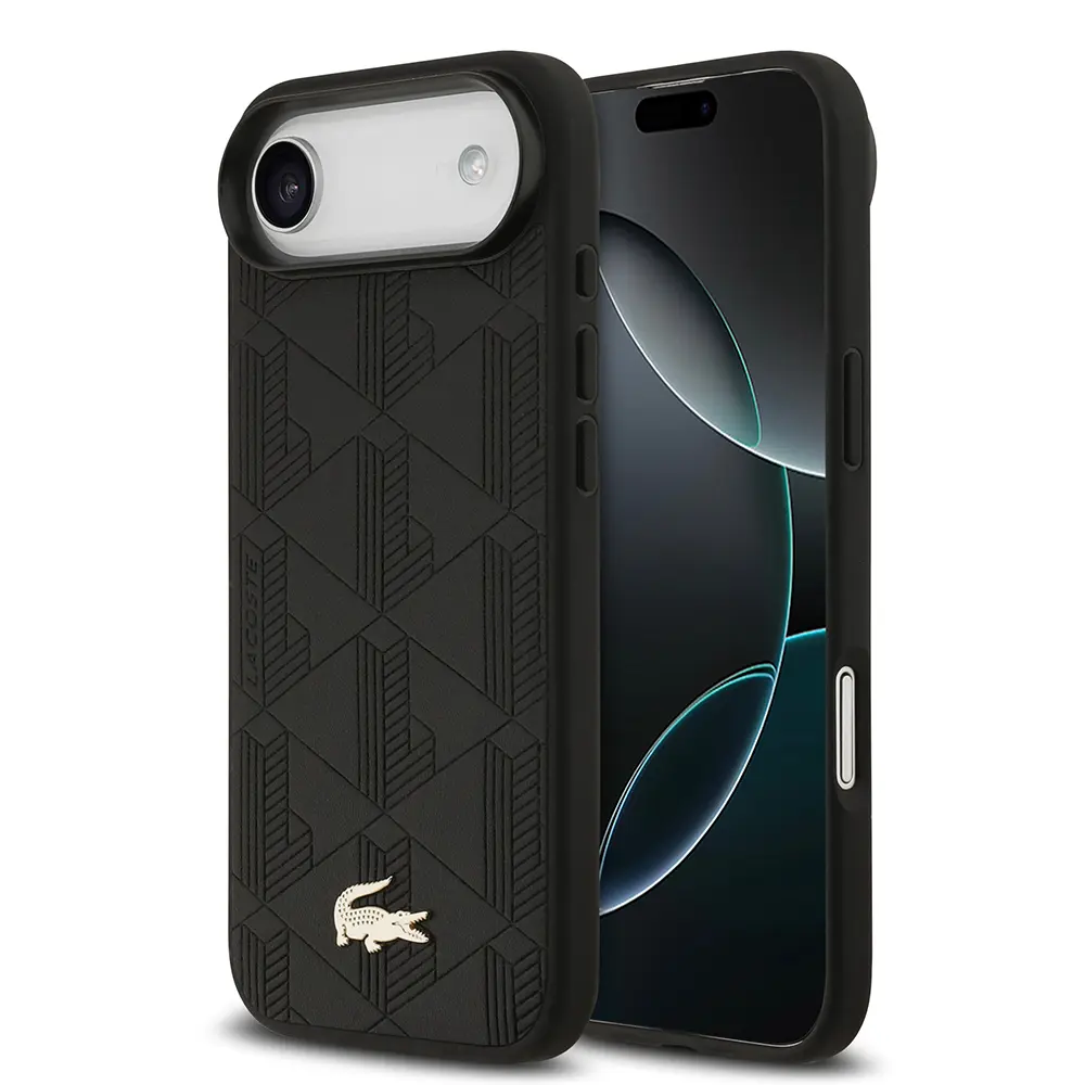 iPhone 17 Air MagSafe Uyumlu PU Deri Kılıf - Lacoste Monogram