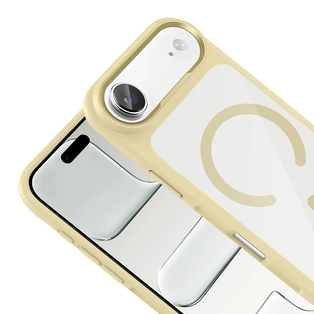iPhone 17 Air MagSafe Uyumlu Metal Kamera Çerçeveli Kılıf - Zore Tiko