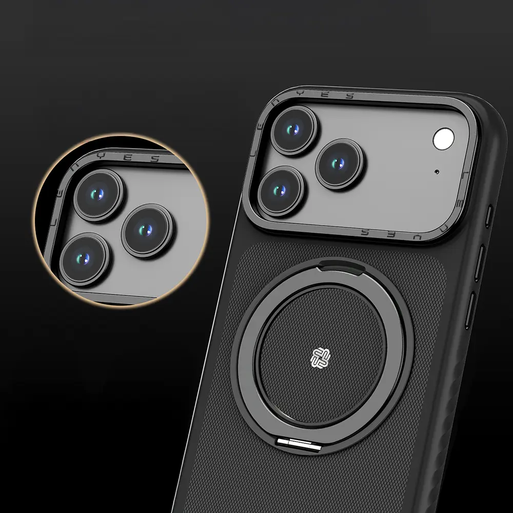 iPhone 17 Air MagSafe Uyumlu Metal Standlı Kılıf - Lenyes CK225