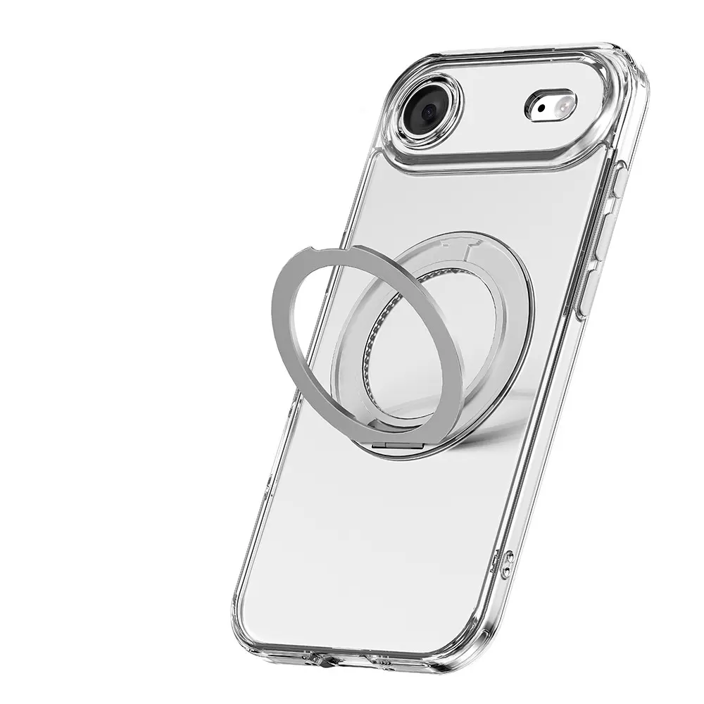 iPhone 17 Air MagSafe Uyumlu Standlı Şeffaf Kılıf - Mutural Fresh