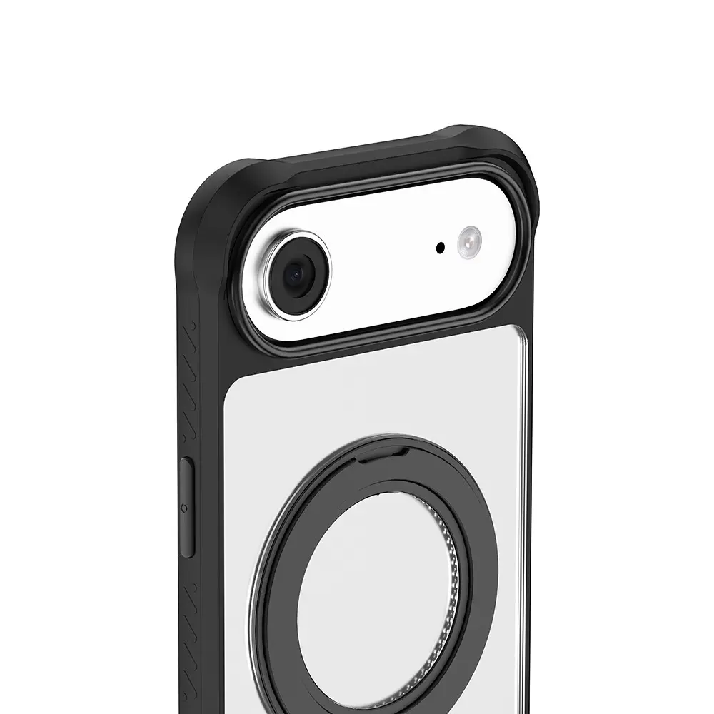 iPhone 17 Air MagSafe Uyumlu Parmak Halkalı Standlı Kılıf - Mutural Obsidian