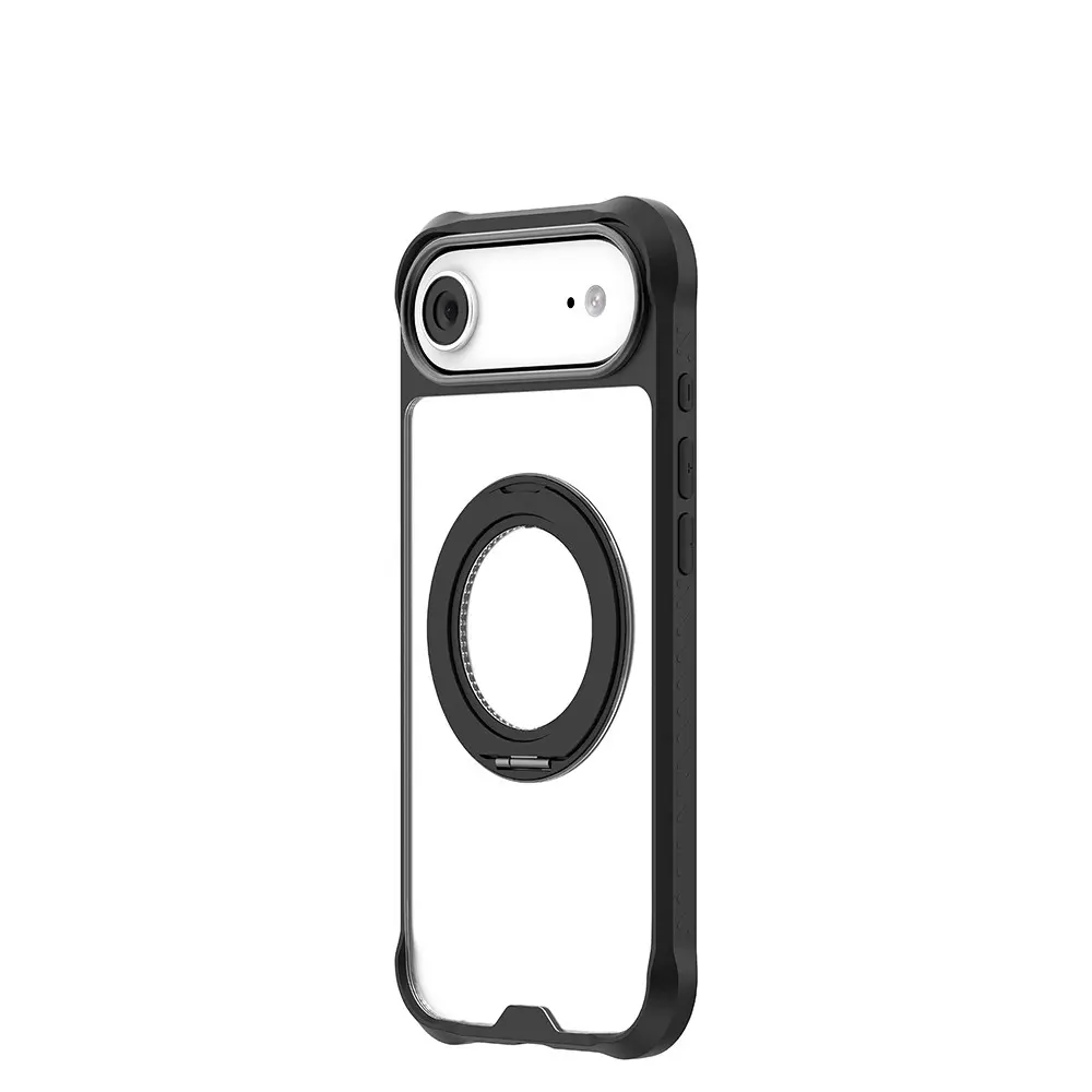 iPhone 17 Air MagSafe Uyumlu Parmak Halkalı Standlı Kılıf - Mutural Obsidian
