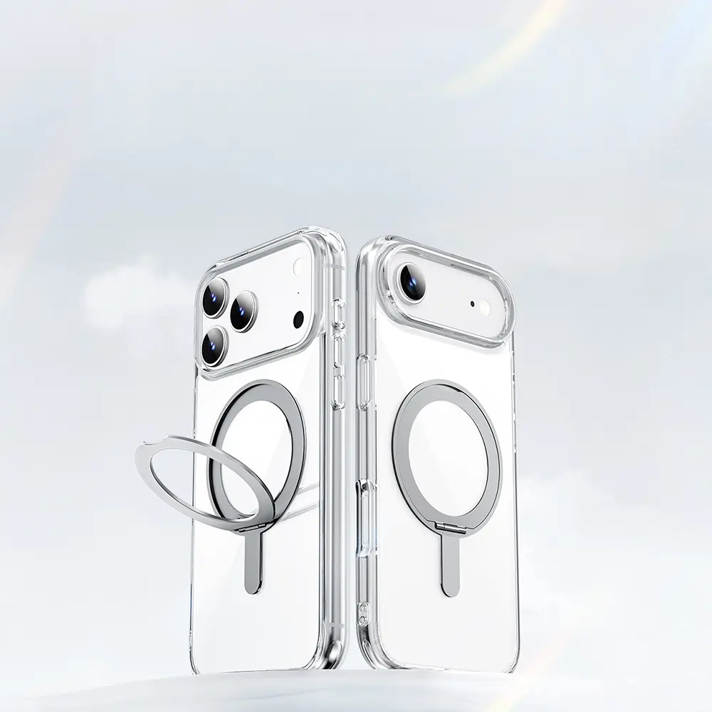 iPhone 17 Air MagSafe Uyumlu Standlı Şeffaf Kılıf - Wiwu iShield Ultra
